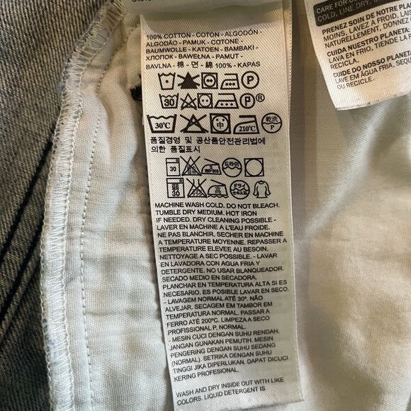 Levi distressed denim jacket w/ Méxican sugar skull/day of the dead patch -XS - Picture 13 of 13